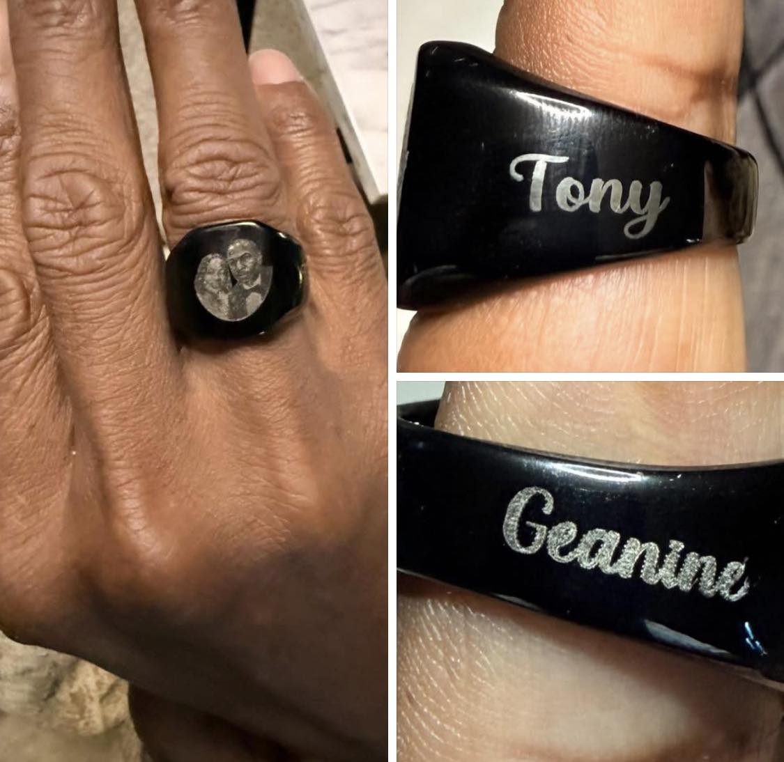 Custom Photo Engraved Ring