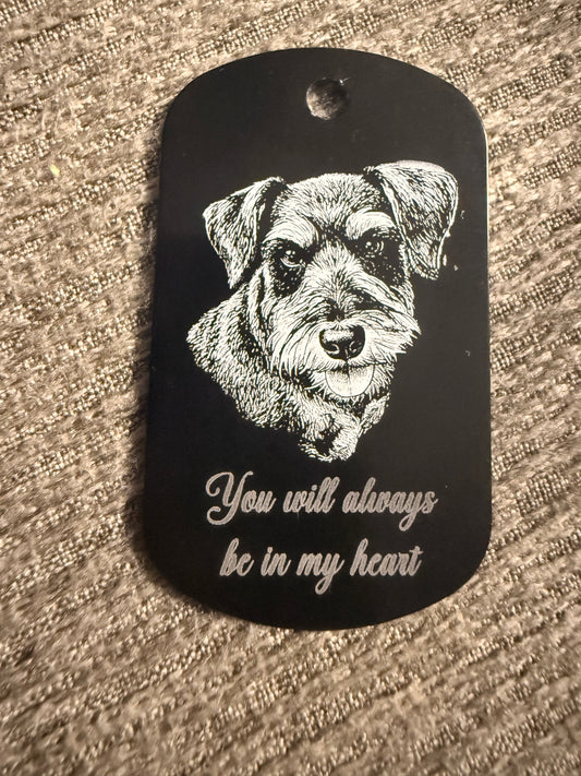 Custom Engraved Pet Memorial Dog Tag – Photo & Name Keepsake