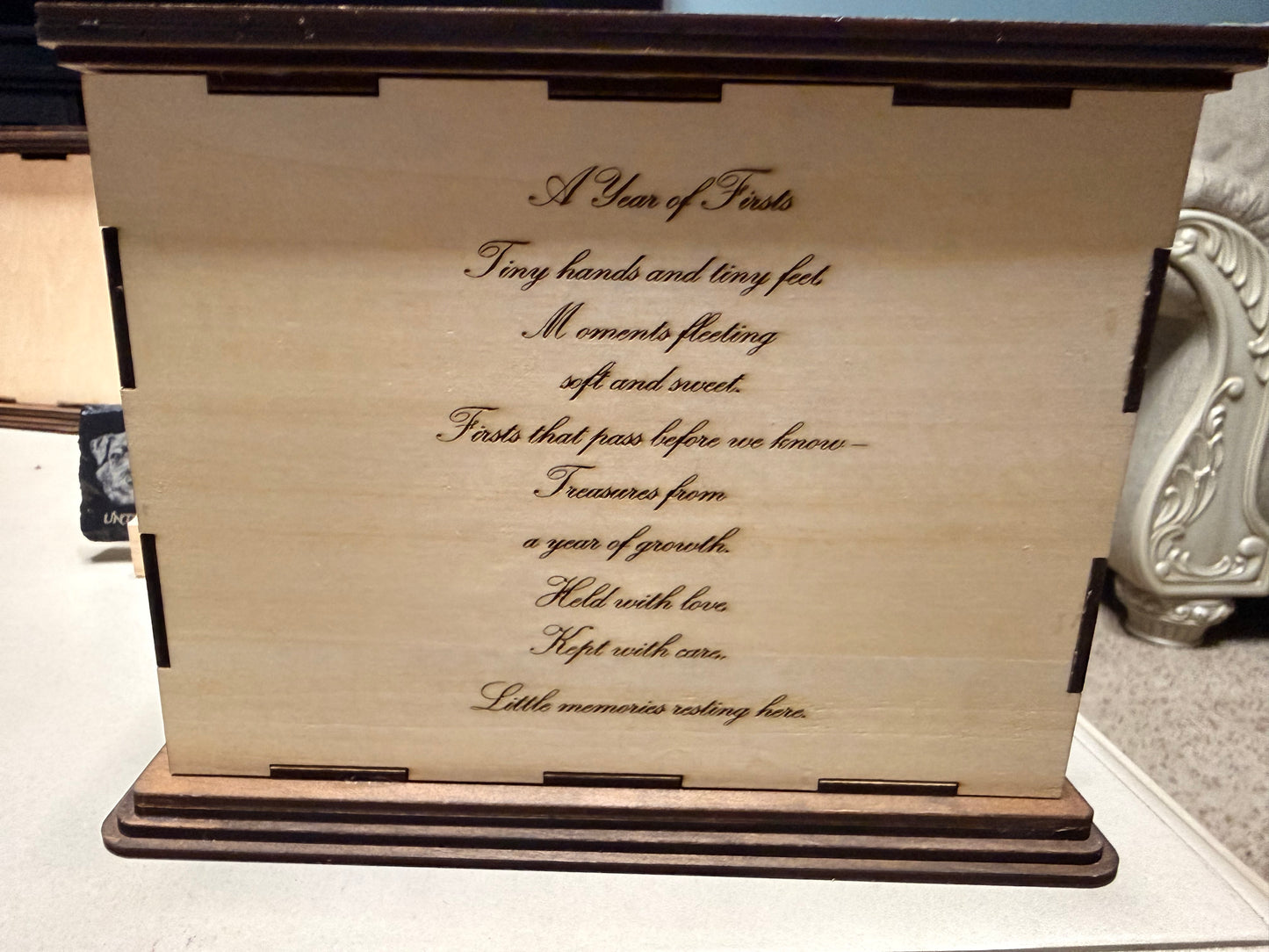 A Year of Firsts Keepsake Chest.