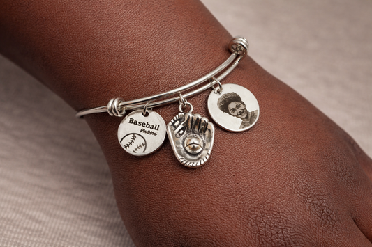 Custom Baseball Charm Bracelet